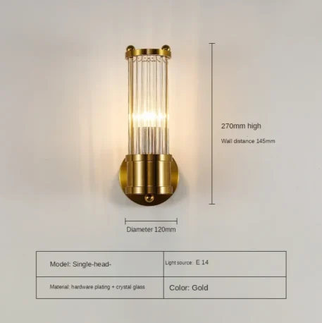 Modern Luxury Led E14 Crystal Wall Light - Image 7