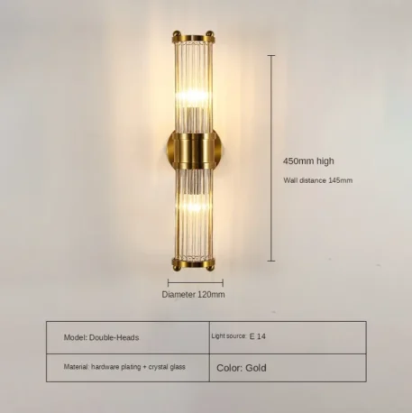 Modern Luxury Led E14 Crystal Wall Light - Image 8