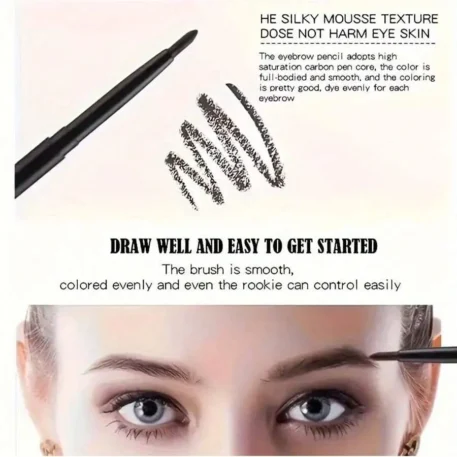 3pcs Waterproof Black Eyeliner Pencils-Smudge-Proof - Image 3