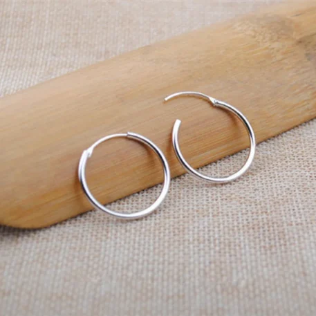 925 Sterling Silver Simple Hoop Earrings