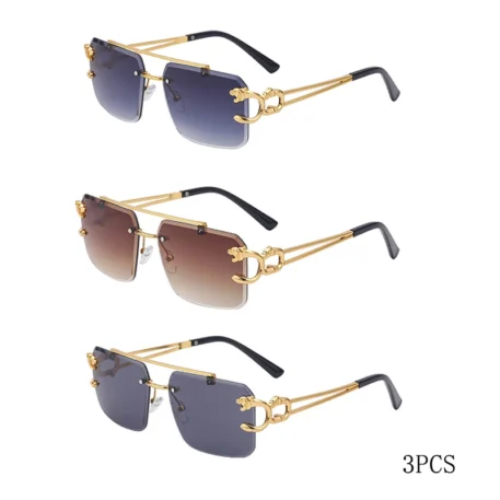 Fashion Leopard Rimless Sunglasses - Image 21