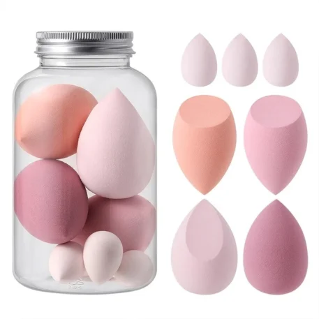 Makeup Sponge Set  Contains 4 Large And 3 Small Makeup Eggs