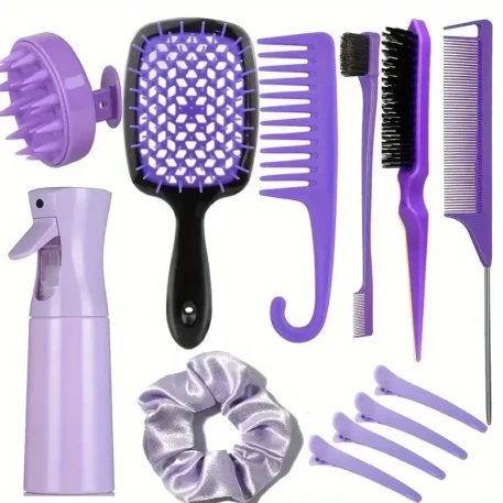 12 pcs hairstyle Brush and Comb set - Image 4