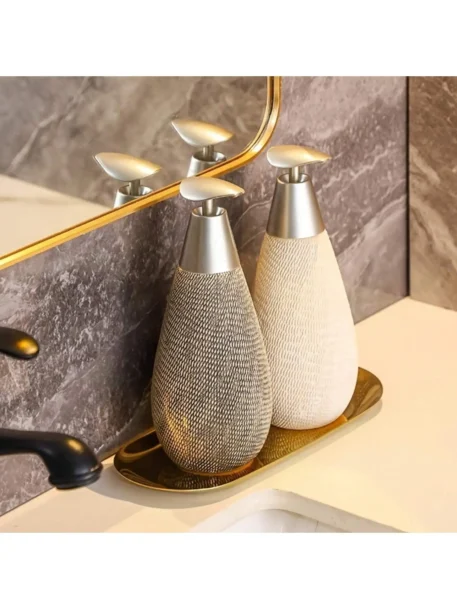 Creative Retro Style Ceramic Push-Type Soap Dispenser With Pump