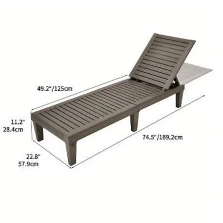 Adjustable Outdoor Chaise Lounge Chair - Image 3