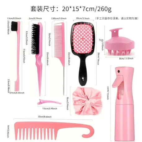 12 pcs hairstyle Brush and Comb set - Image 2