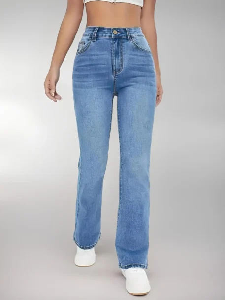 Slimming European and American style high waist Denim Jeans - Image 4