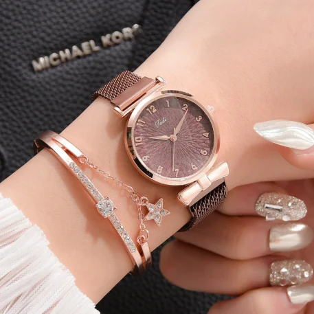 Women Bracelet Set  and a Quartz Watch - Image 7