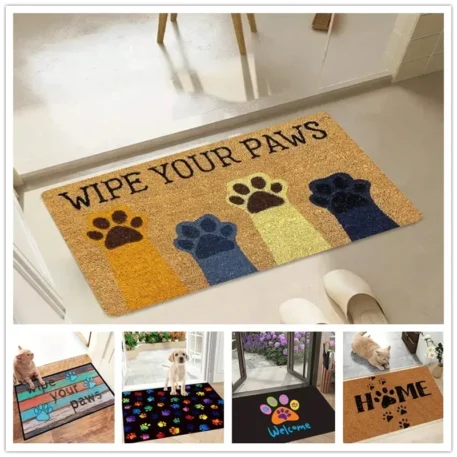 Cat Paw Print Doormat