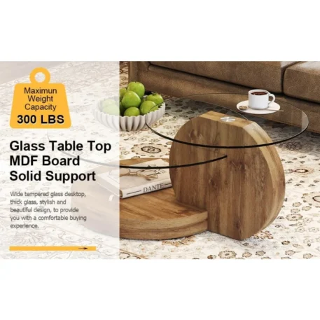 Modern Glass Coffee Table 3-Tier Coffee Table - Image 5