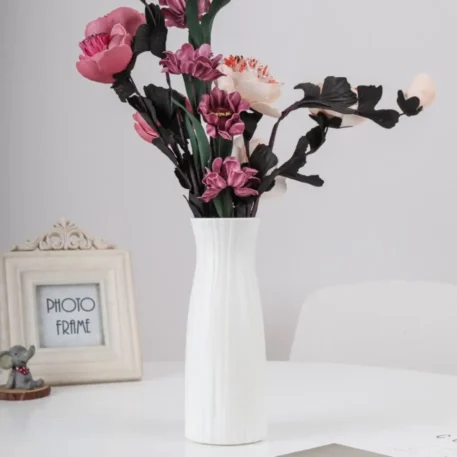 Plastic Flower Vase Imitation Ceramic Solid Color - Image 5