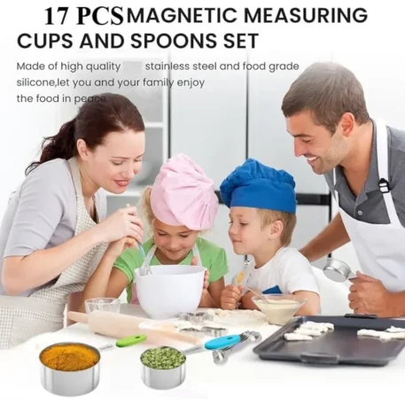 17pcs Stainless Steel Measuring Cup with Magnetic Spoons - Image 6