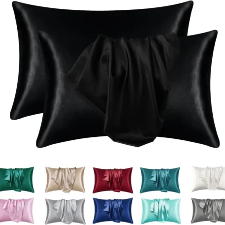 1pc Silky Satin Pillowcase - Image 6