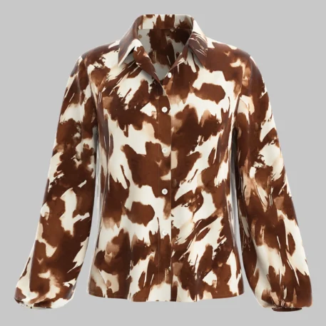 Mia Muse All Season Retro Vintage Long Sleeve Shirt - Image 3