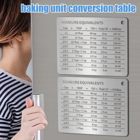 Measurement Conversion Chart Refrigerator Magnetic - Image 3