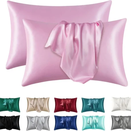 1pc Silky Satin Pillowcase - Image 11