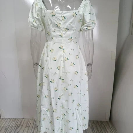 European and American fresh floral dress - Image 3