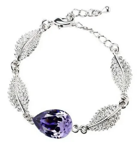 Lovely Austrian Crystal Link Chain bracelet - Image 9