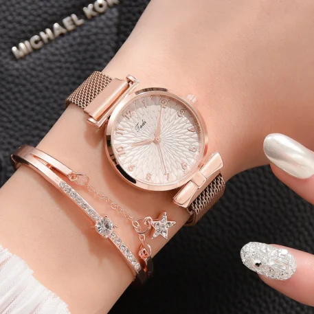 Women Bracelet Set  and a Quartz Watch - Image 8