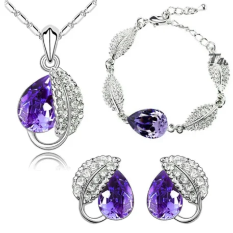 Crystal Water Necklace, Earrings and Bracelet Set - Image 6