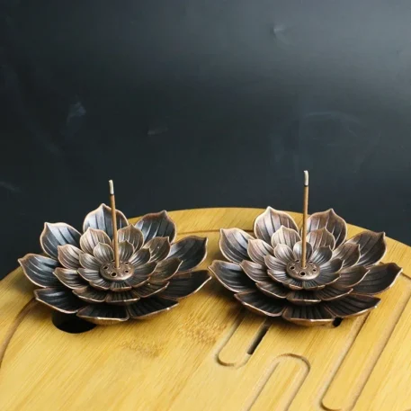 Incense Stick Holder Alloy Lotus - Image 2