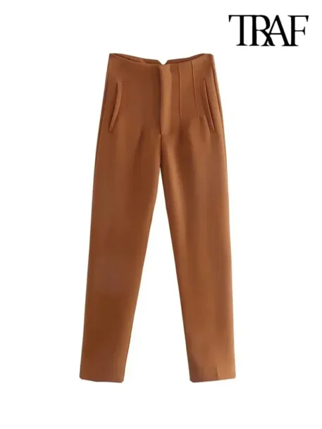 TRAF Casual Basic Solid Pants - Image 6