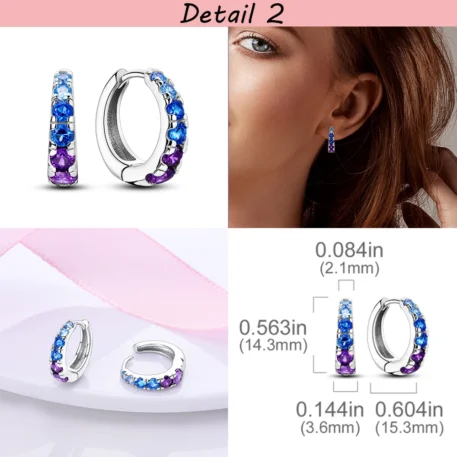 Multicolor Zircon Earrings - Image 3