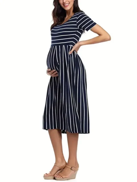 Spring - Summer Maternity Casual Dress - Image 11