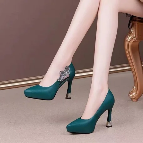 Genuine Leather Platform Pumps - Image 5