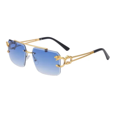 Fashion Leopard Rimless Sunglasses - Image 7