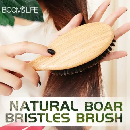 Boar Bristle Hair Brush - Image 4