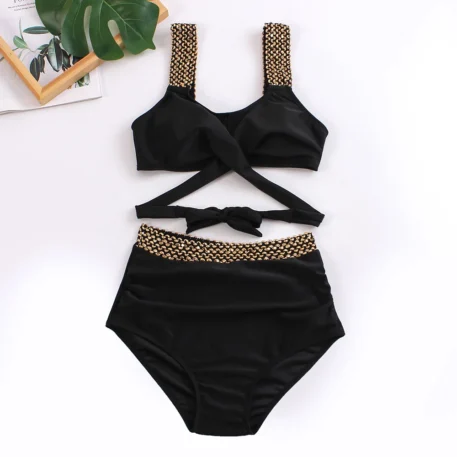 Cross High Waist Bikini - Image 7