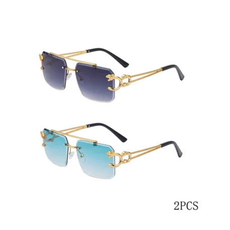 Fashion Leopard Rimless Sunglasses - Image 26