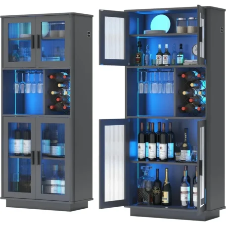 LED Wine  Cabinets with Removable Wine Rack