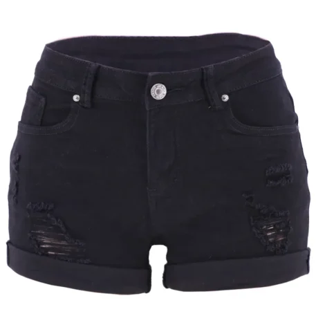 Women's Denim Low Waist Slim Fit Shorts - Image 8