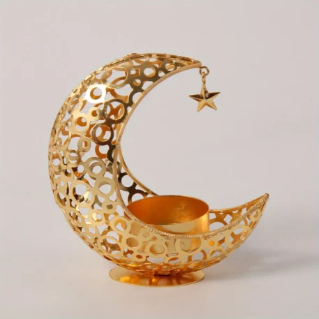 10.5CM  crescent moon star moon metal candle holder - Image 12