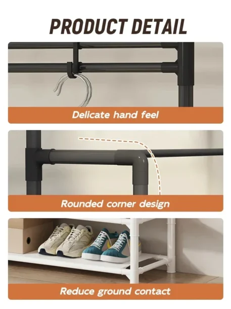 Clothing or Hat Hangers with a Shoe Rack - Image 3