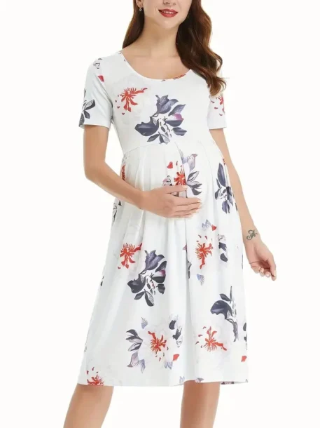 Spring - Summer Maternity Casual Dress - Image 4