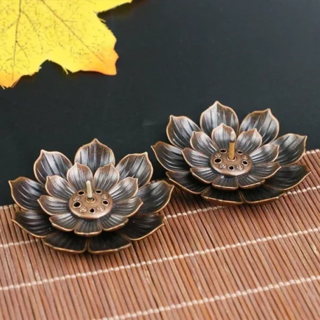 Incense Stick Holder Alloy Lotus - Image 3