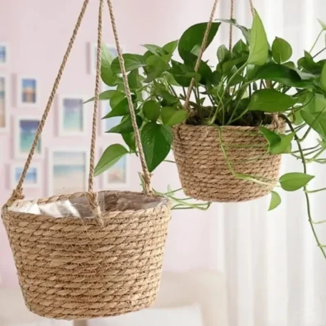 1 Set, Garden Hanging Macrame Baskets