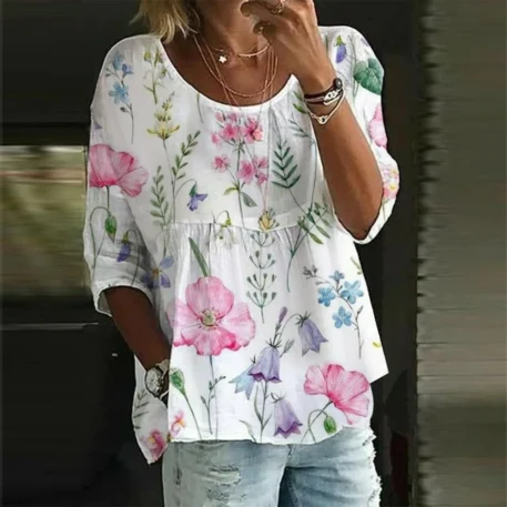 Loose Casual Blouse - Image 2