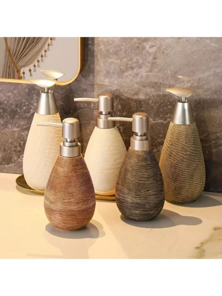 Creative Retro Style Ceramic Push-Type Soap Dispenser With Pump - Image 3