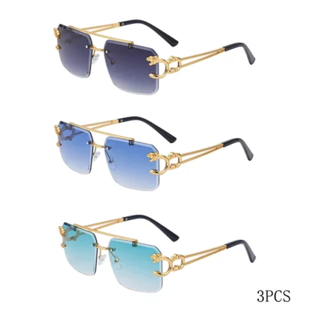 Fashion Leopard Rimless Sunglasses - Image 19