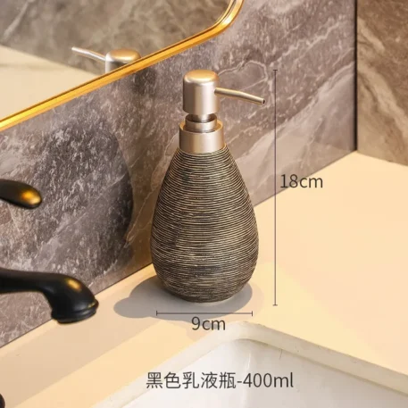 Creative Retro Style Ceramic Push-Type Soap Dispenser With Pump - Image 9