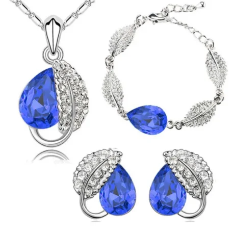 Crystal Water Necklace, Earrings and Bracelet Set - Image 2