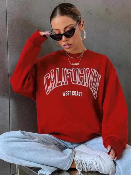 Ladies Sweatshirt California West Coast Print