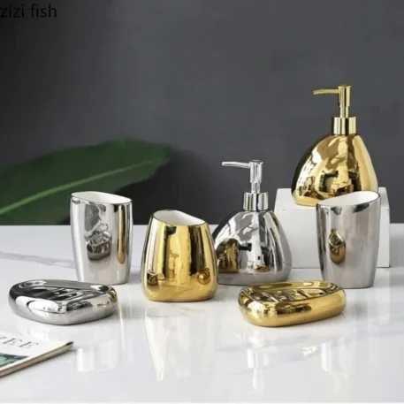 Ceramic Bathroom Accessory Set - Image 2