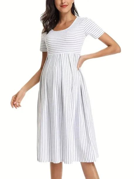 Spring - Summer Maternity Casual Dress - Image 12