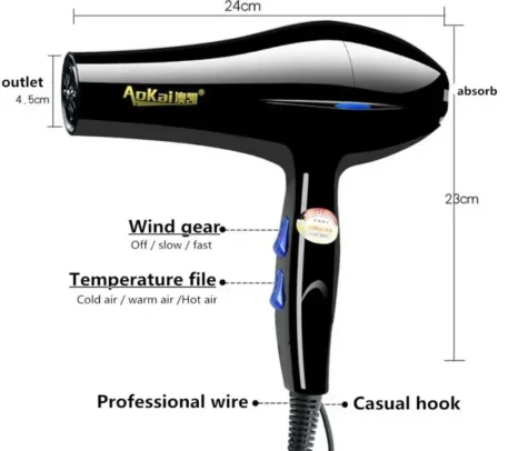 Professional Powerful Hair Dryer with Salon Tools - Image 5