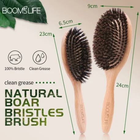 Boar Bristle Hair Brush - Image 3